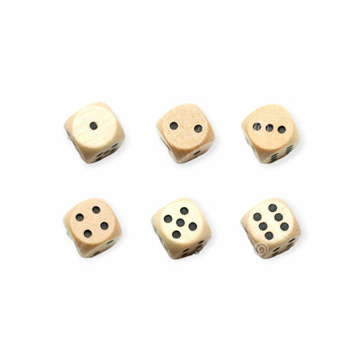 Picture of DICE WOODEN WITH NUMBERS